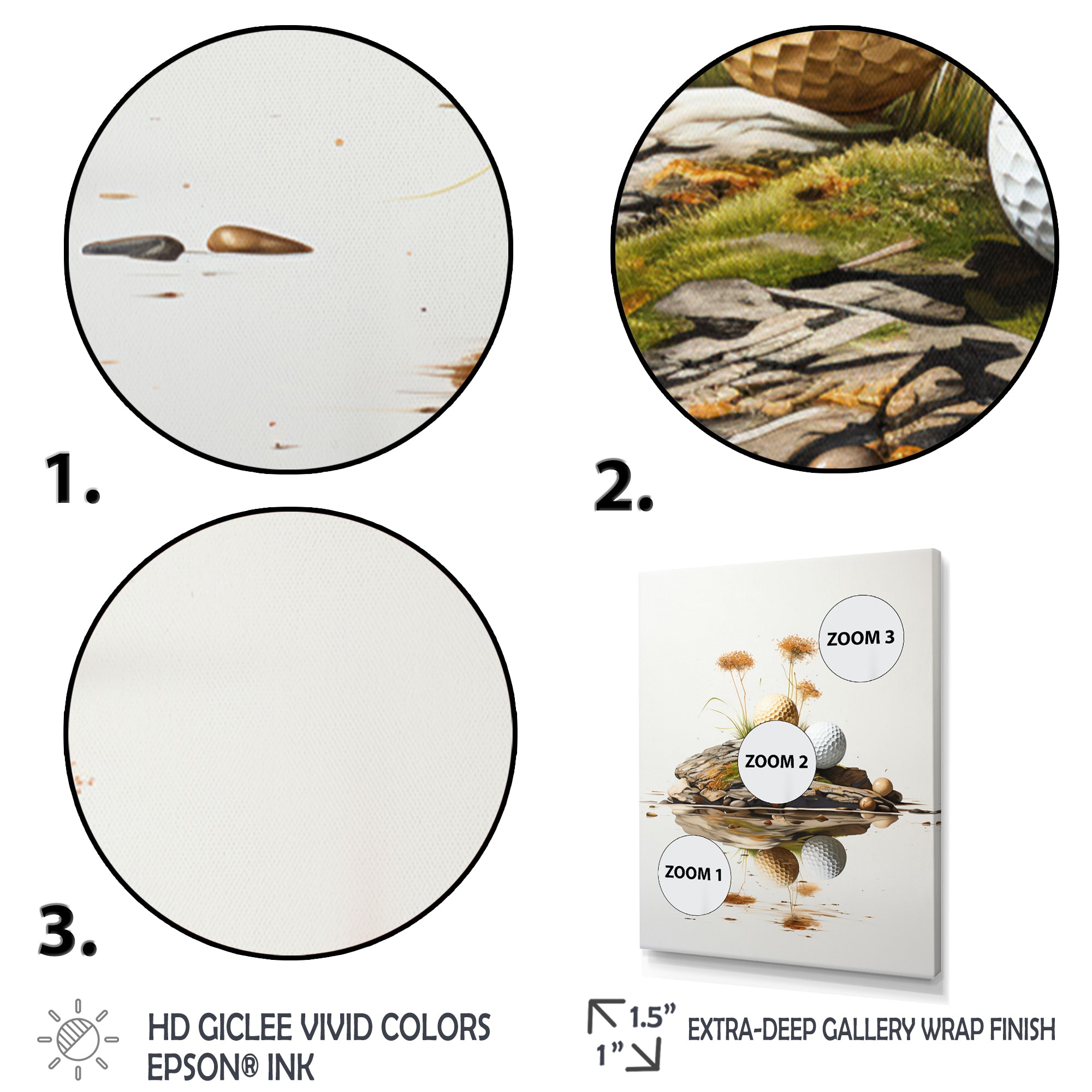 Minimalism Golf Tees I - Golf Canvas Wall Art