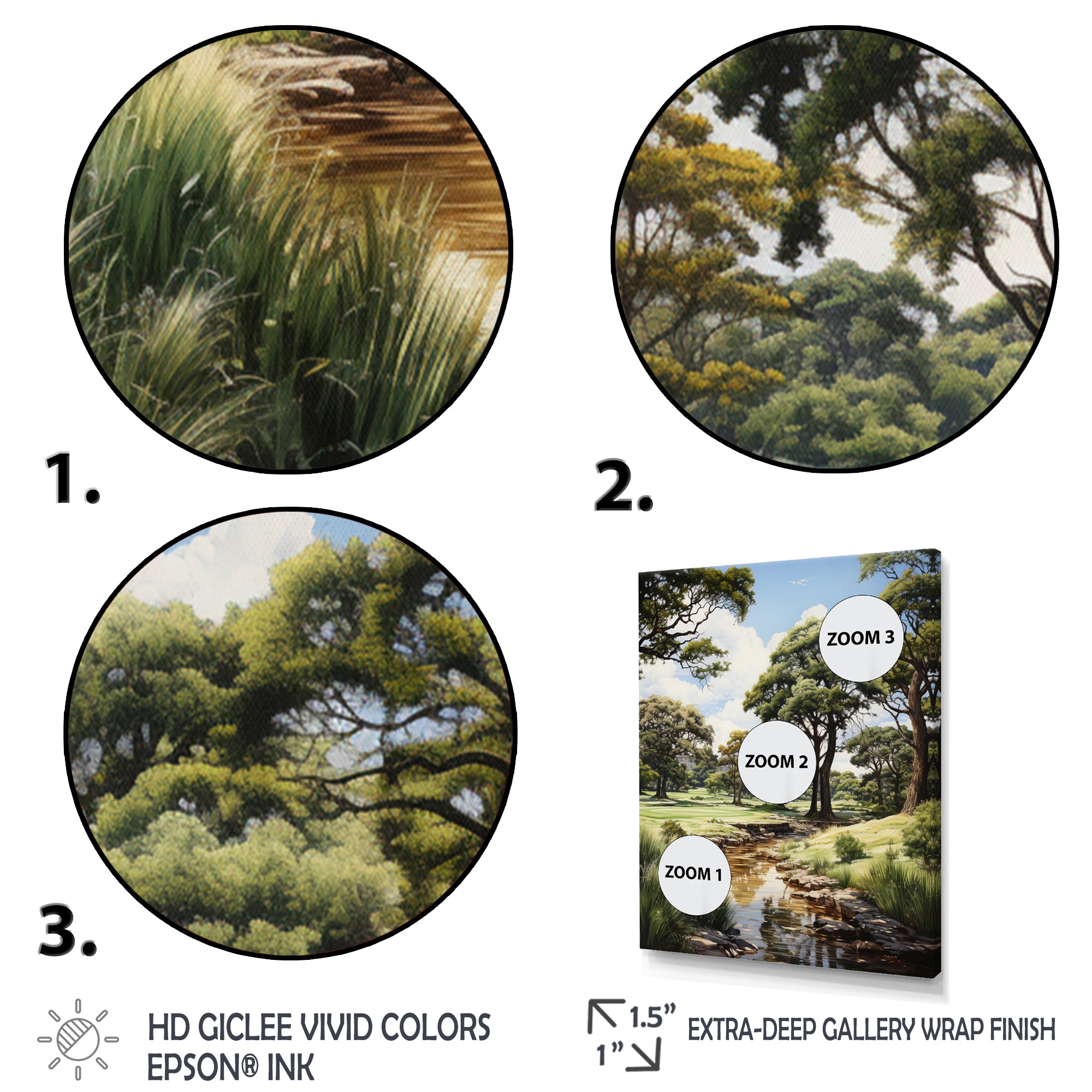 Golf Treelined Tangles - Golf Canvas Wall Art