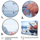 Heron Silent Waters Blue - Heron Canvas Wall Art