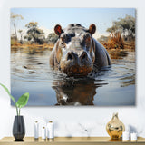 Hippopotamus Rivers Behemoth - Hippopotamus Large Canvas Wall Art