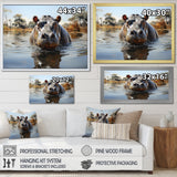 Hippopotamus Rivers Behemoth - Hippopotamus Large Canvas Wall Art