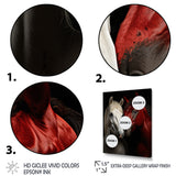 Red And White Horse Dynamic Duo - Horse Canvas Wall Art