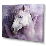 Purple White Horse Ethereal Essence - Horse Wall Art Prints