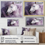 Purple White Horse Ethereal Essence - Horse Wall Art Prints