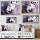 Purple White Horse Ethereal Essence - Horse Wall Art Prints