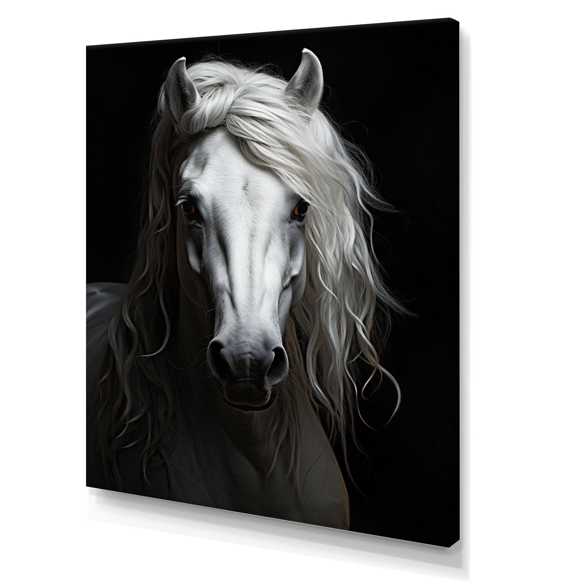 Grey Horse Majestic Monochrome - Horse Home Decor Art