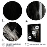 Black White Horse Portrait Vibrant - Horse Wall Decor