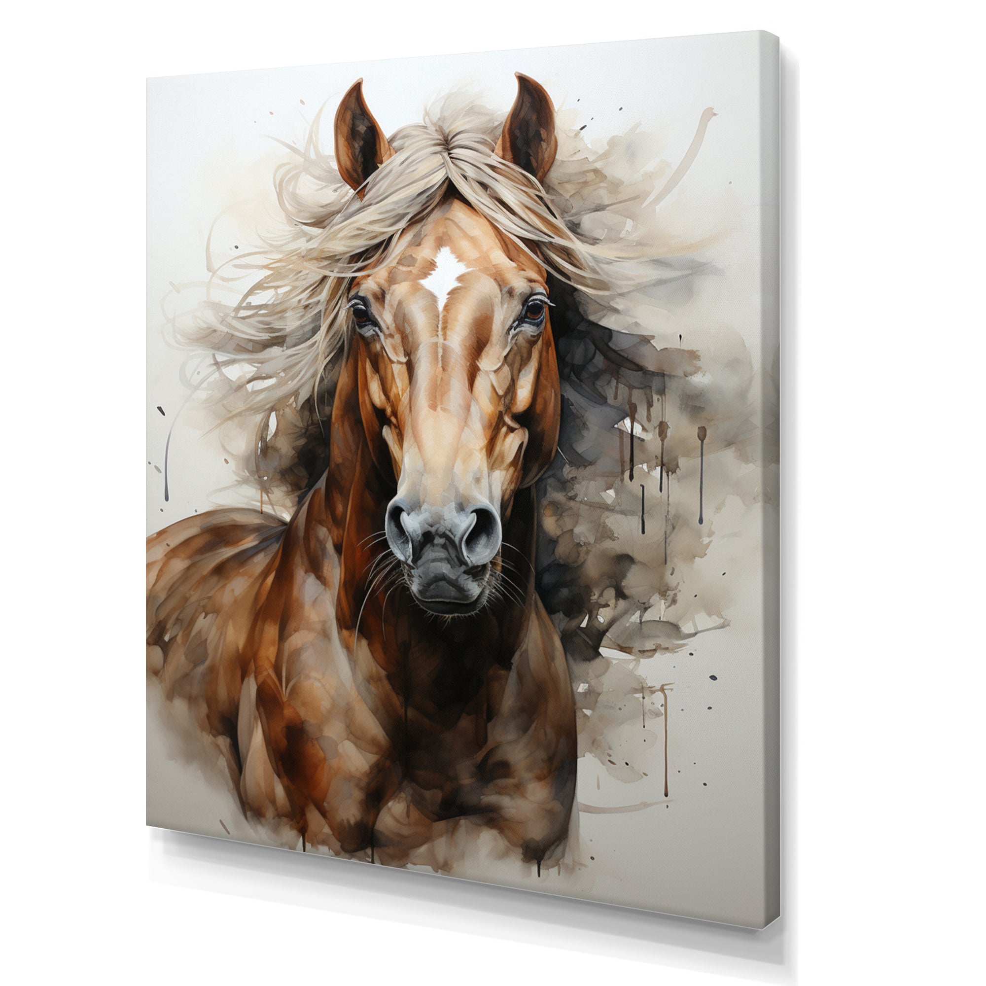Brown Beige Horse Spirit Of Equus - Brown Horse Wall Art