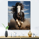 Black White Horse Stallions Strength - Horse Home Decor Art