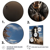 Black White Horse Stallions Strength - Horse Home Decor Art