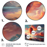 Peach Hot Air Ballon Atmospheric I - Hot Air Balloon Canvas Wall Art