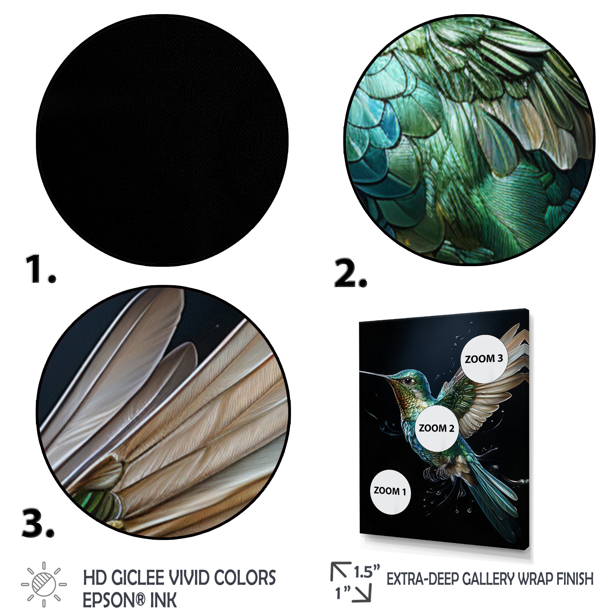 Teal Black Hummingbird Aerial Grace - Hummingbird Home Decor Art