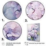 Purple Hydrangea Graceful Whispers - Floral Canvas Wall Art