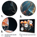 Jellyfish Luminescent Beauty Geometric - Peach Jellyfish Wall Art