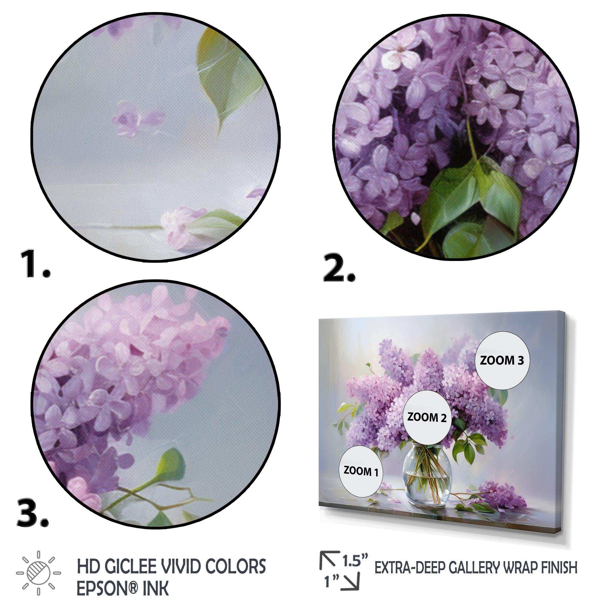 Lilacs Romantic Impression III - Floral Canvas Wall Art