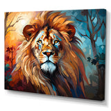 Lion Contemporary Pride Contemporary - Lion Large Canvas Wall Art