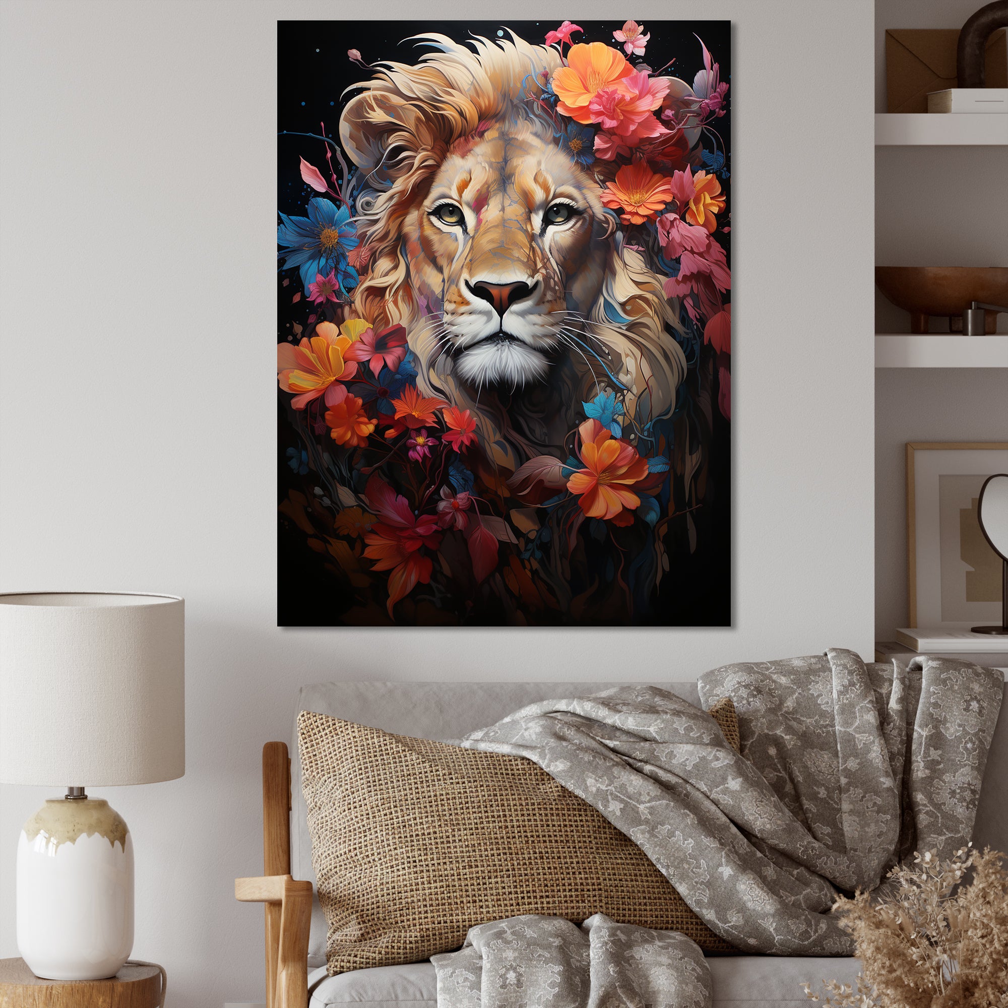 Lion Mystical Domain Fantasy - Lion Canvas Wall Art