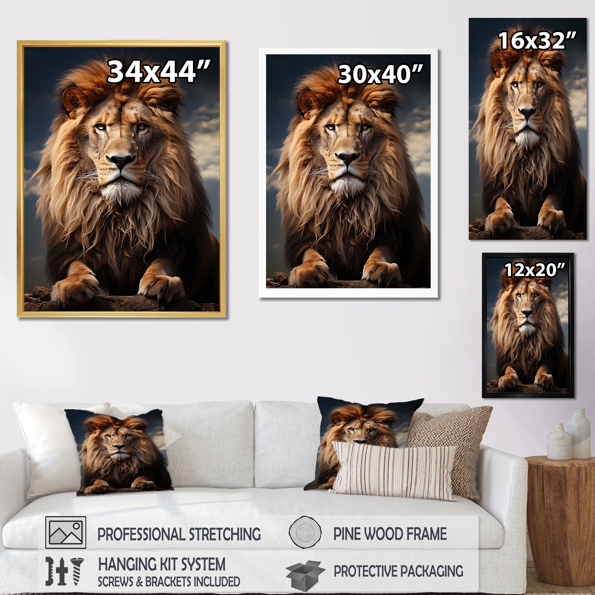 Lion Regal King - Lion Wall Art Prints