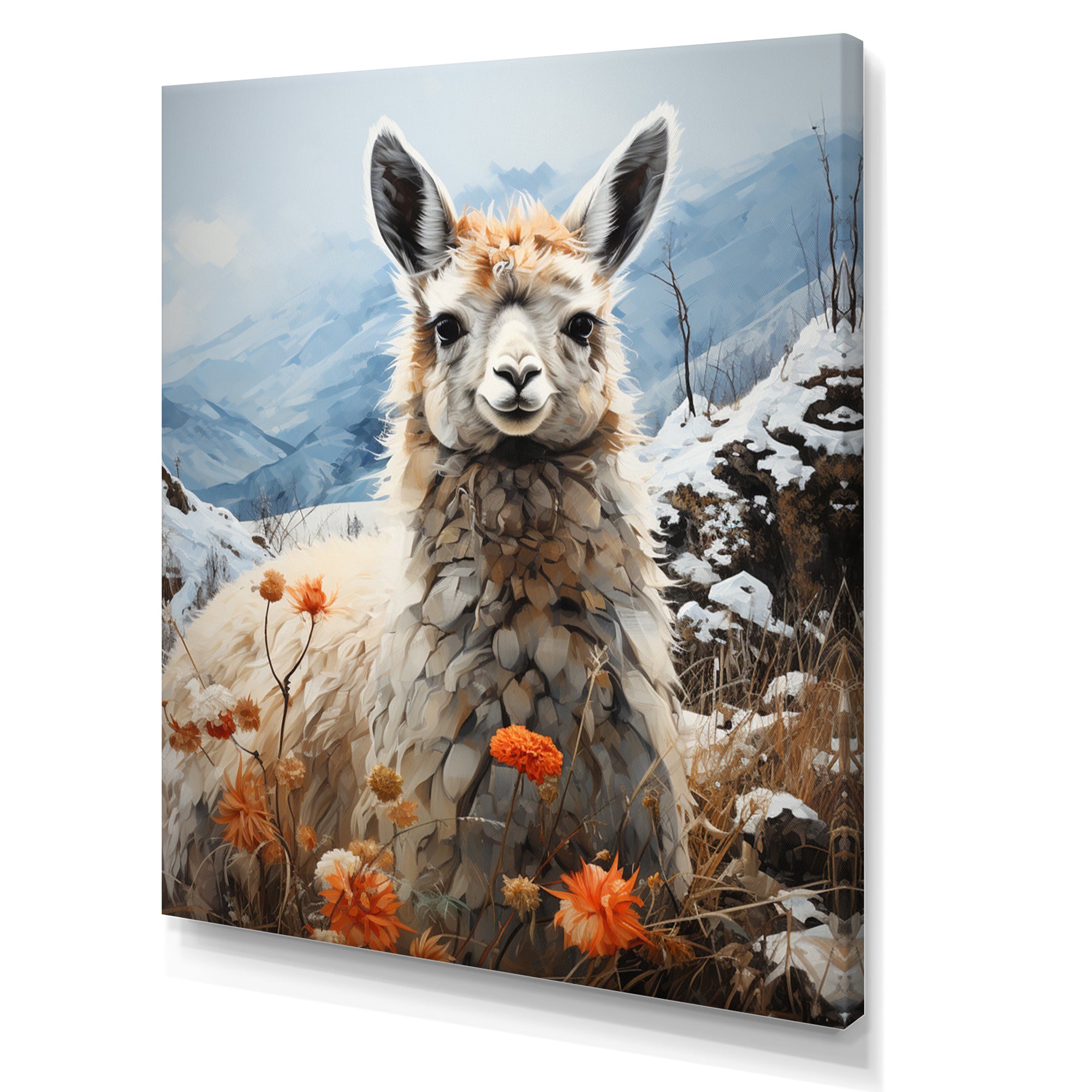 Llama Landscape In Winter - Llama Wall Decor