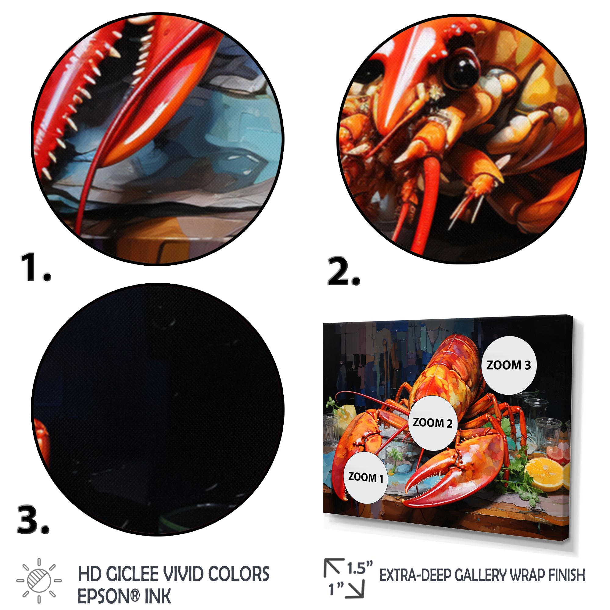 Red Lobster Meal - Lobster Large Canvas Wall Art