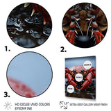 Coral Grey Lobster Portrait Vibrant - Lobster Living Room Wall Art