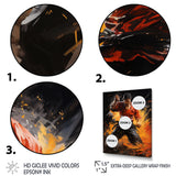 Orange Red Martial Art Abstract Impact - Martial Arts Canvas Wall Art