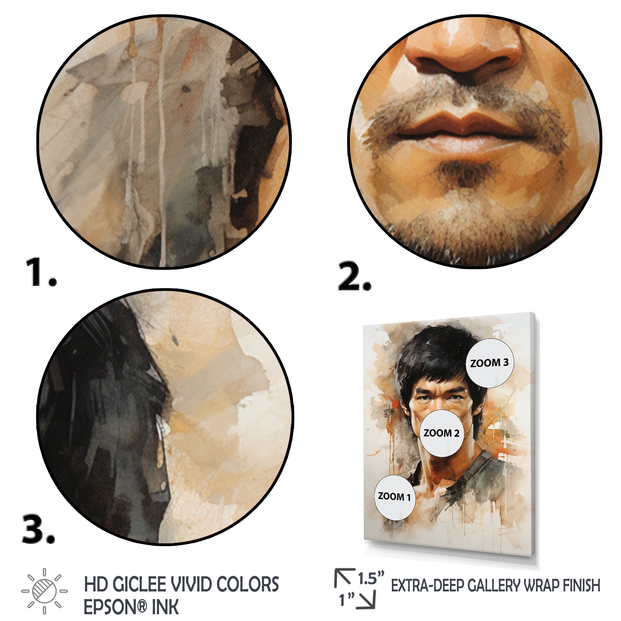 Martial Art Bruce Lee - Martial Arts Canvas Wall Art