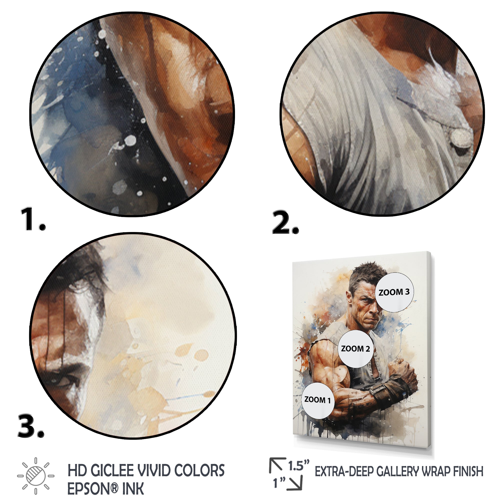 Martial Art Jean Claude Van - Martial Arts Canvas Wall Art