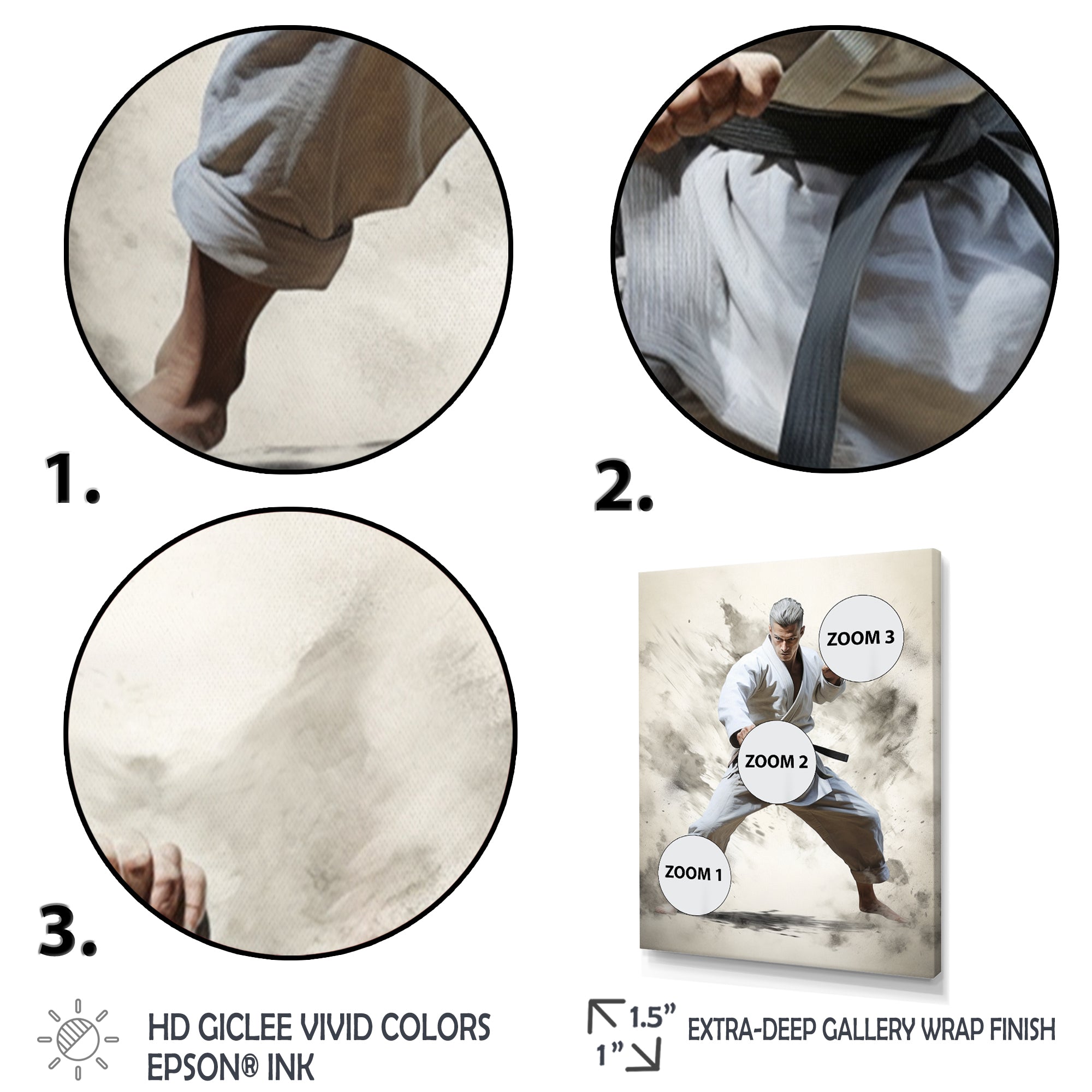 Martial Art Serenity In Action I - Martial Arts Canvas Wall Art