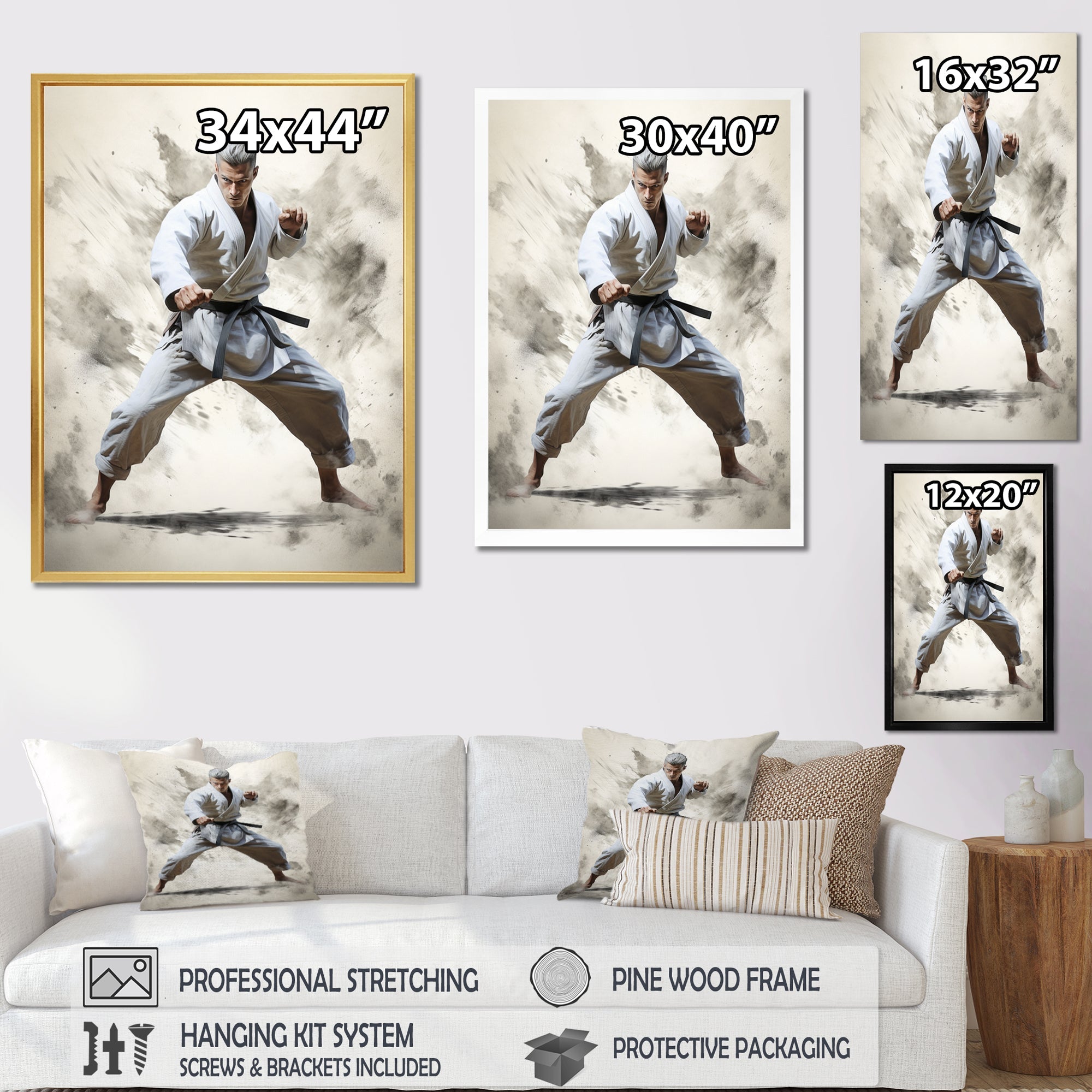 Martial Art Serenity In Action I - Martial Arts Canvas Wall Art