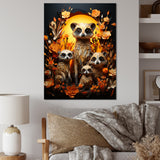 Orange Black Meercat Community Papercut - Orange Meercat Wall Art