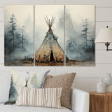 Grey Native Tipi Whispers Of Spirit - Multi-Panels