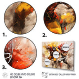 Yellow Football Abstract Blitz I - Football Canvas Wall Art