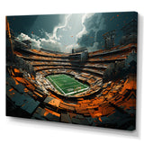 Green Football Abstract Stadium - Football Canvas Wall Art