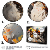 Orange Football Abstract Victory - Football Canvas Wall Art