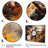 Yellow Football Abstract Victory - Football Canvas Wall Art