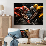 Yellow Football Dynamic Formation - Football Canvas Wall Art