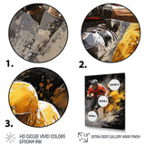 Yellow Football Dynamic Plays I - Football Canvas Wall Art