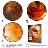 Orange Football Energy Burst I - Football Canvas Wall Art