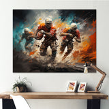 Orange Football Game Day - Football Canvas Wall Art