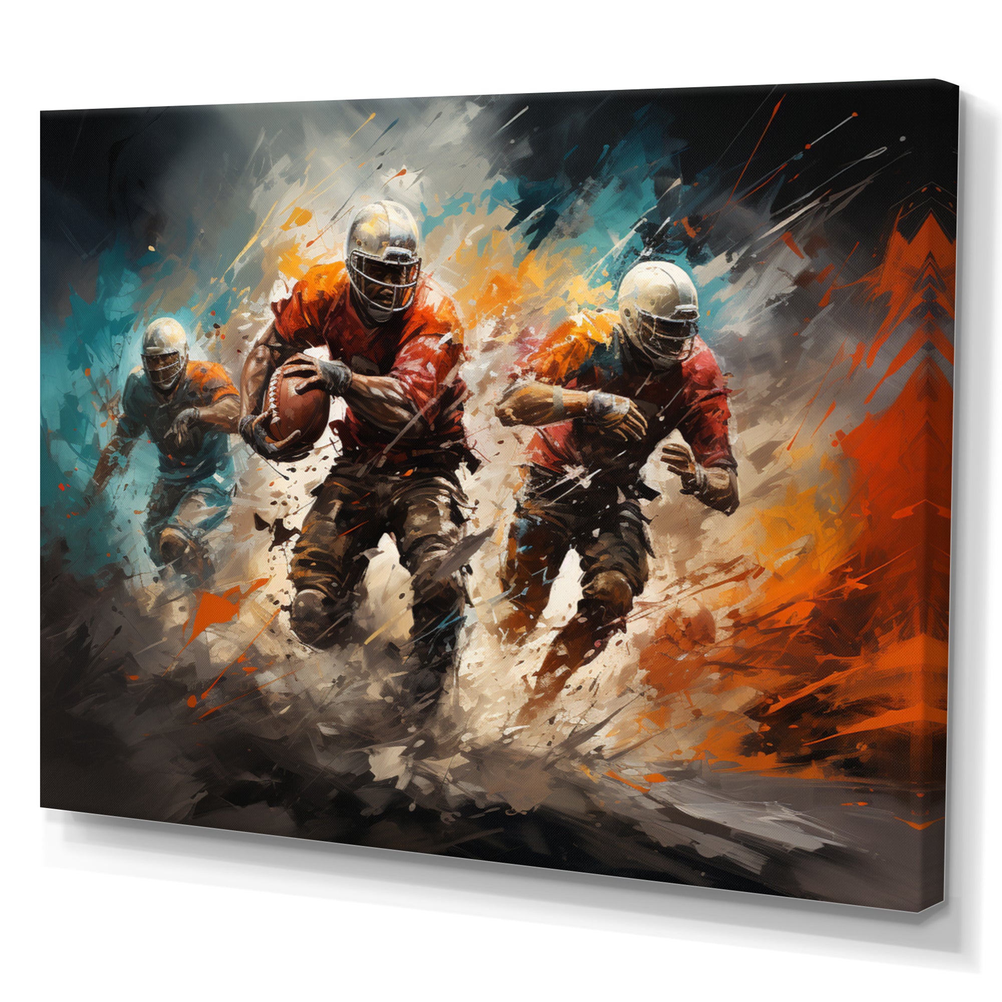 Orange Football Game Day - Football Canvas Wall Art