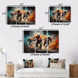 Orange Football Game Day - Football Canvas Wall Art