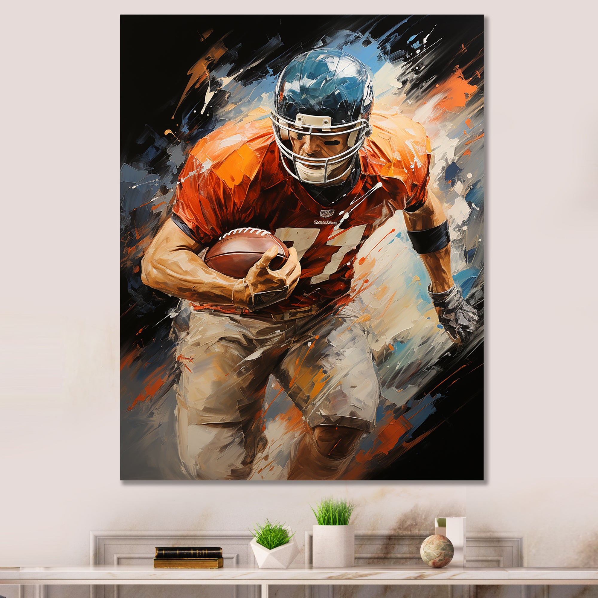 Football Gridiron Rhythms I - Football Canvas Wall Art