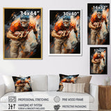 Football Gridiron Rhythms I - Football Canvas Wall Art