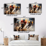 Football Gridiron Symphony I - Football Canvas Wall Art