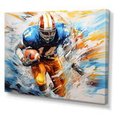 Football Rhythmic Momentum I - Football Canvas Wall Art