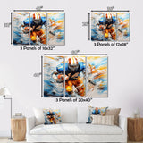 Football Rhythmic Momentum I - Football Canvas Wall Art