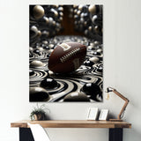 Football Spiraling Spirals - Football Canvas Wall Art