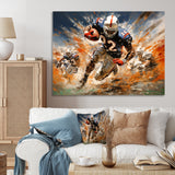 Football The Winning I - Football Canvas Wall Art