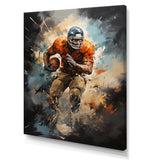 Football Turbulent Touchdowns - Football Canvas Wall Art